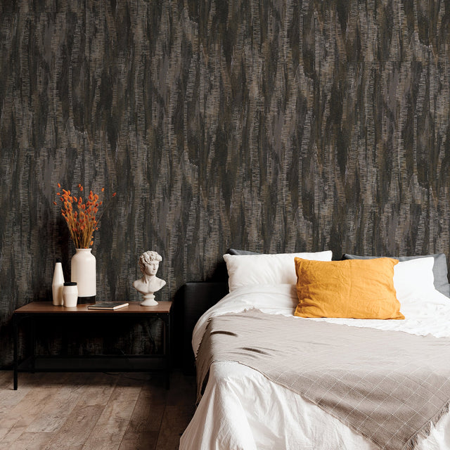 Meteor Silver Distressed Texture Wallpaper with Metallic Abstract Glam Pattern - Brewster 2927-20906