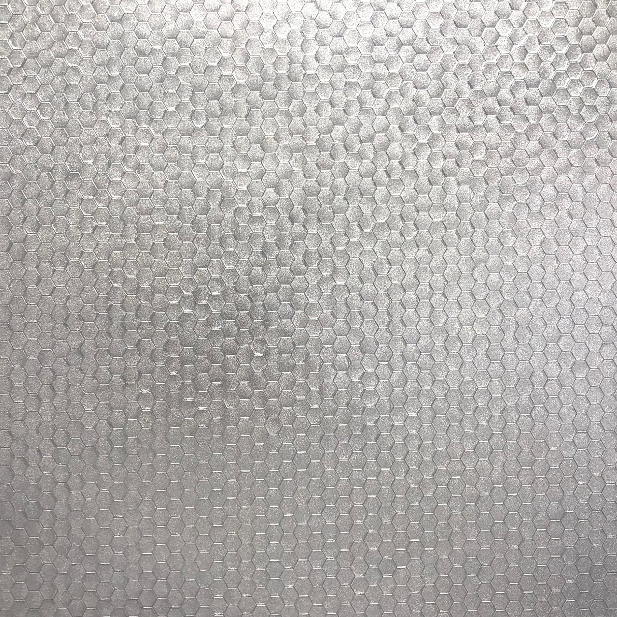 Carbon Silver Honeycomb Geometric Wallpaper with Industrial Abstract Honeycomb Pattern - Brewster 2927-42485