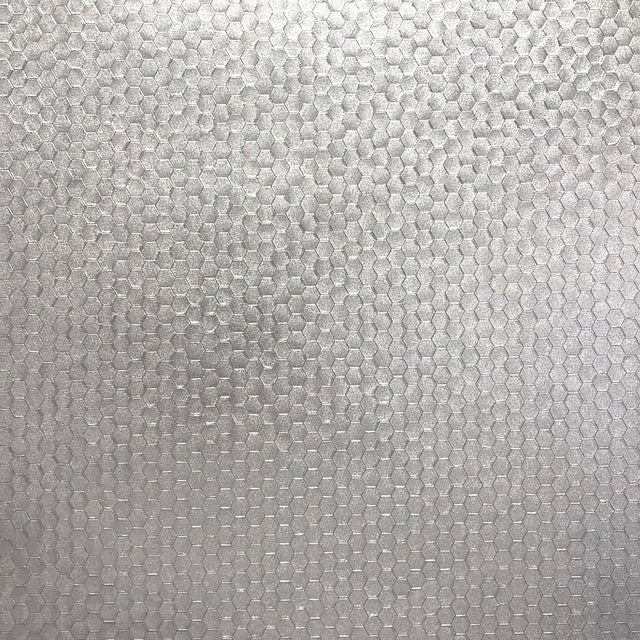 Carbon Silver Honeycomb Geometric Wallpaper with Industrial Abstract Honeycomb Pattern - Brewster 2927-42485