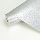 Carbon Silver Honeycomb Geometric Wallpaper with Industrial Abstract Honeycomb Pattern - Brewster 2927-42485