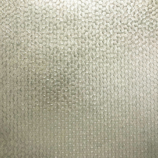 Carbon Platinum Honeycomb Geometric Wallpaper with Industrial Abstract Pattern - Brewster 2927-42486