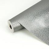 Carbon Pewter Honeycomb Geometric Wallpaper with Metallic Raised-Ink Hexagon Motif - Brewster 2927-42488