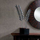 Carbon Pewter Honeycomb Geometric Wallpaper with Metallic Raised-Ink Hexagon Motif - Brewster 2927-42488