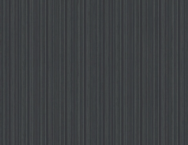 Sebasco Black Vertical Pinstripe Wallpaper with Farmhouse Stripes - A-Street Prints 2927-80300