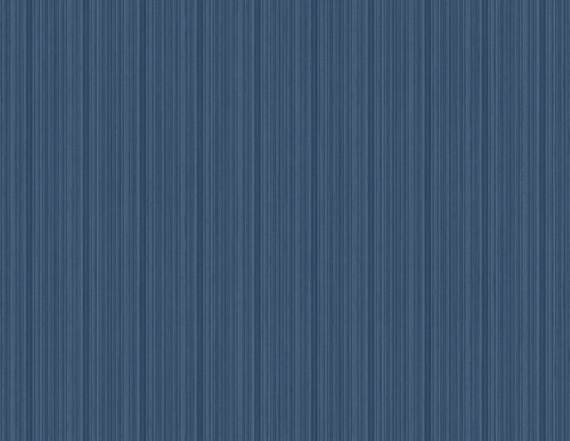 Sebasco Denim Vertical Pinstripe Wallpaper with Farmhouse Stripes Pattern - Brewster 2927-80302