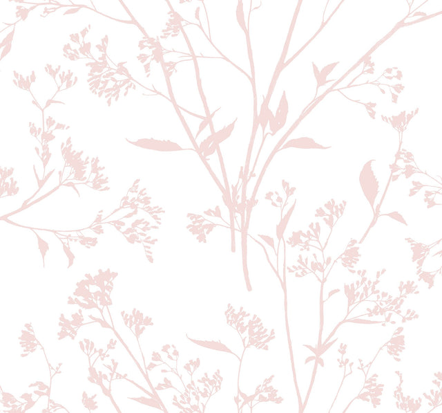 Southport Blush Delicate Branches Wallpaper with Botanical Coastal Motif - A-Street Prints 2927-80701