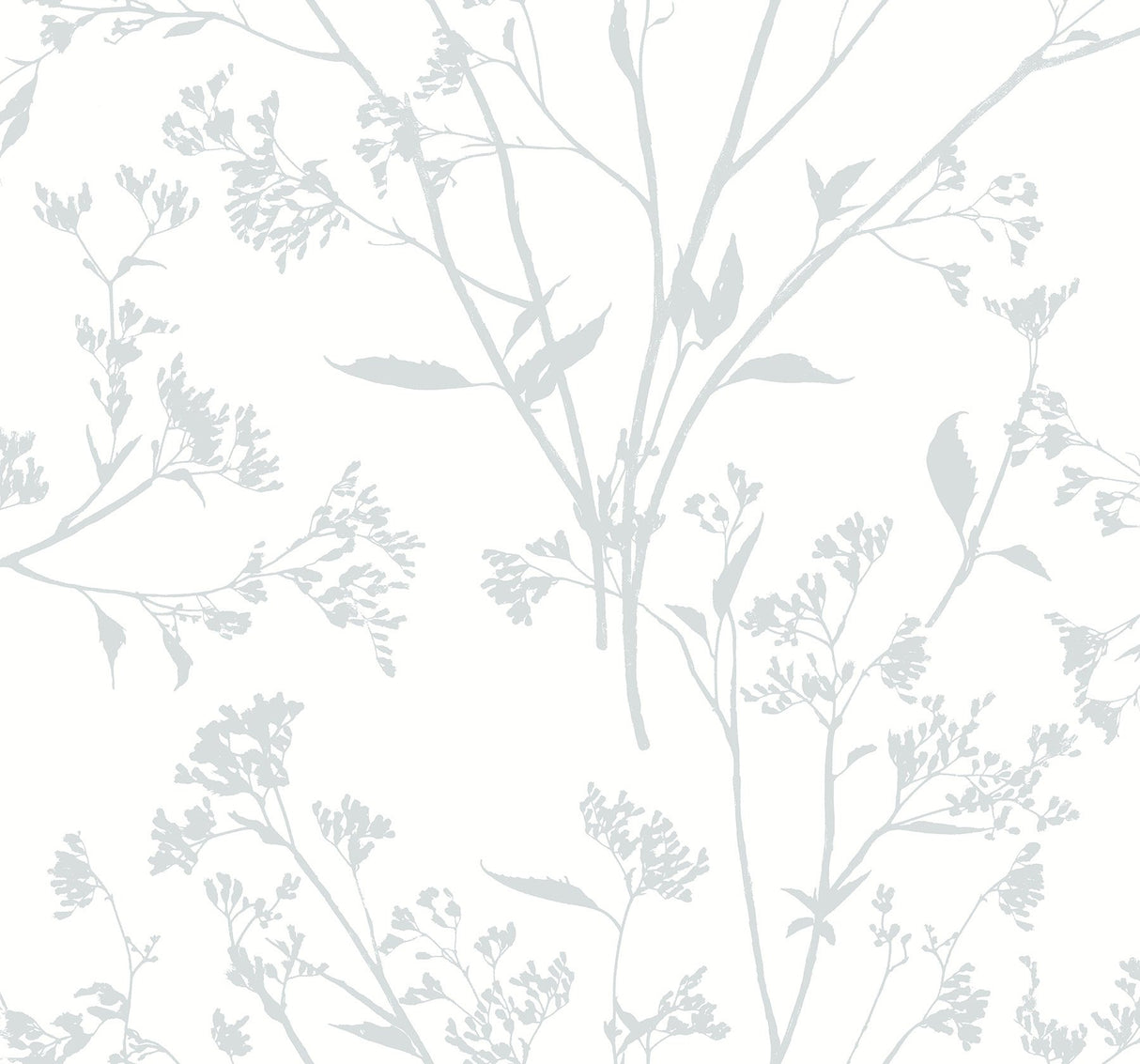 Southport Light Grey Delicate Branches Wallpaper with Coastal Botanical Motif - Brewster 2927-80708