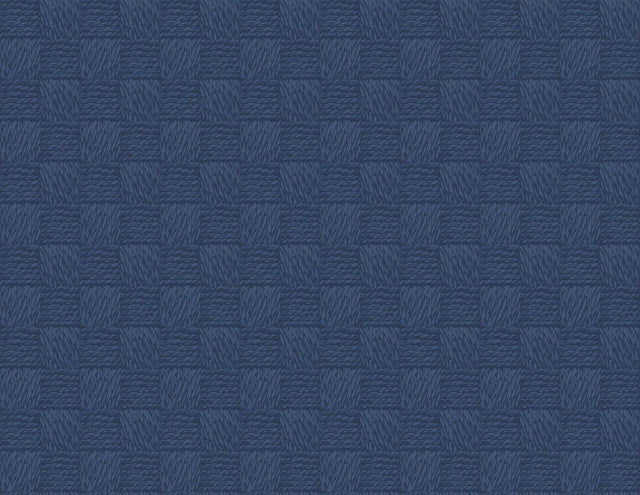 Calabash Navy Rope Basketweave Wallpaper with Coastal Fabric & Woven Texture - Brewster 2927-80802