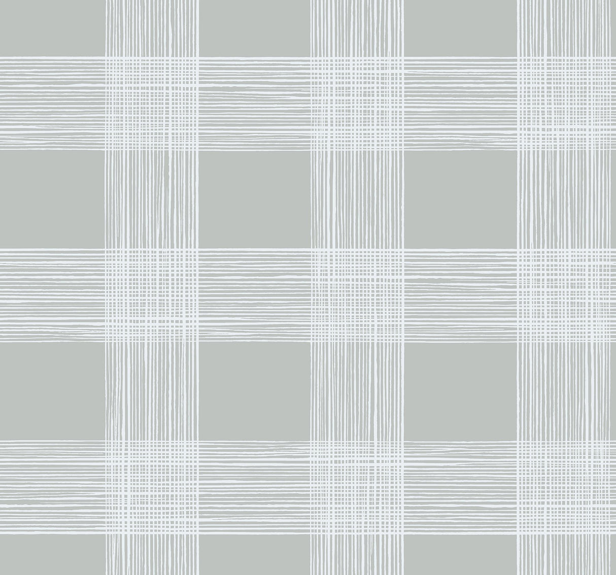 Scarborough Grey Striated Plaid Wallpaper with Fabric & Woven Textures Pattern - A-Street Prints 2927-80908