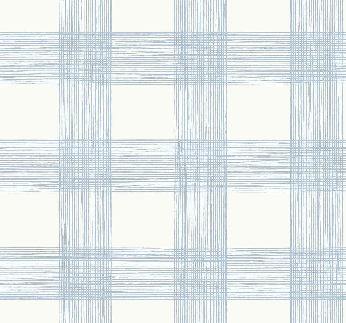 Scarborough Light Blue Striated Plaid Wallpaper with Coastal Fabric & Woven Texture - A-Street Prints 2927-80912