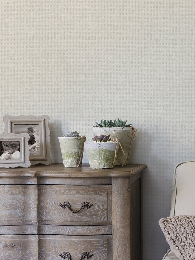 Marblehead Bone Basket Weave Wallpaper with Faux Grasscloth Weave - A-Street Prints 2927-81005