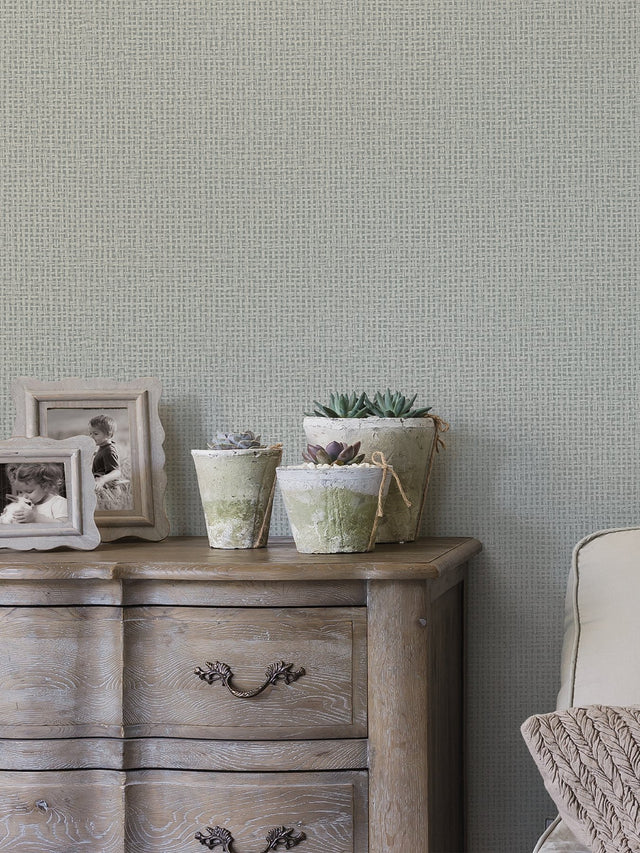 Marblehead Taupe Basket Weave Wallpaper with Coastal Graphics Pattern - A-Street Prints 2927-81008