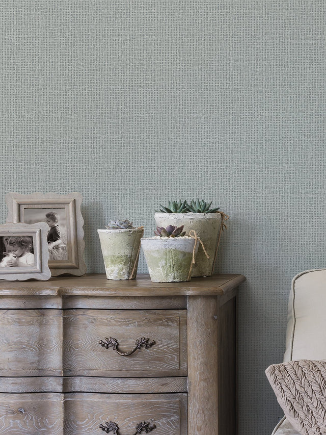 Marblehead Grey Basket Weave Wallpaper with Coastal Graphics Style - A-Street Prints 2927-81018