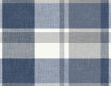 Madaket Indigo Plaid Wallpaper with Fabric & Woven Texture - A-Street Prints 2927-81102