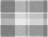 Madaket Dark Grey Plaid Wallpaper with Fabric & Woven Textures Pattern - A-Street Prints 2927-81108