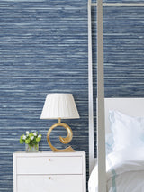 Bellport Denim Wooden Slat Wallpaper with Coastal Wood Graphic Motif - A-Street Prints 2927-81302