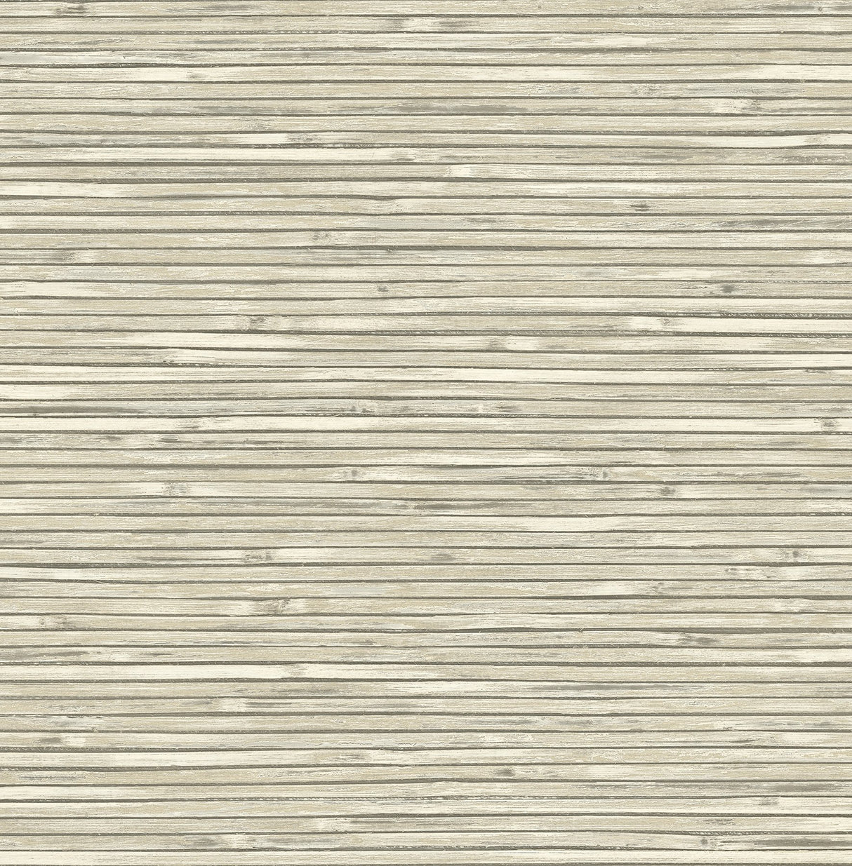 Bellport Ivory Wooden Slat Wallpaper with Coastal Wood Look Motif - Brewster 2927-81305
