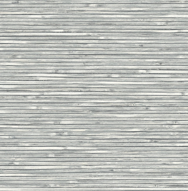 Bellport Dark Grey Wooden Slat Wallpaper with Coastal Graphic Wood Slat Motif - A?Street Prints 2927-81308