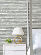 Bellport Dark Grey Wooden Slat Wallpaper with Coastal Graphic Wood Slat Motif - A?Street Prints 2927-81308