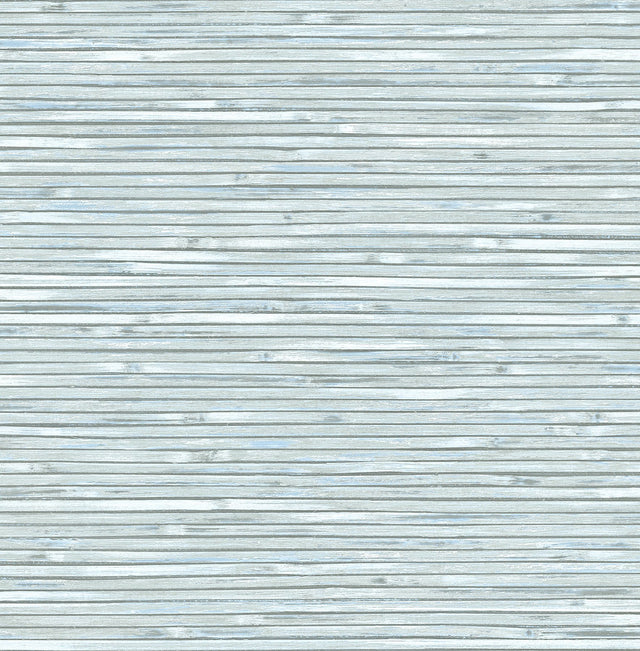 Bellport Sky Blue Wooden Slat Wallpaper with Coastal Graphic Wood Motif - A-Street Prints 2927-81312