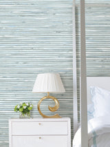 Bellport Sky Blue Wooden Slat Wallpaper with Coastal Graphic Wood Motif - A-Street Prints 2927-81312