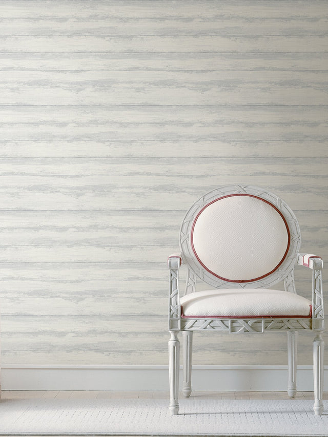 Truro Grey Weathered Shiplap Wallpaper with Coastal Graphics Wood Look - A-Street Prints 2927-81400