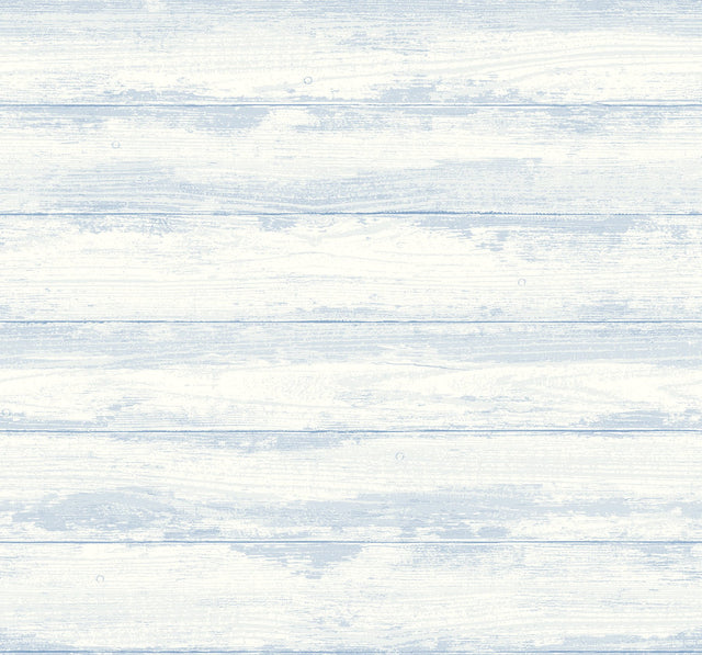 Truro Light Blue Weathered Shiplap Wallpaper with Coastal Graphics Wood Look - A-Street Prints 2927-81402