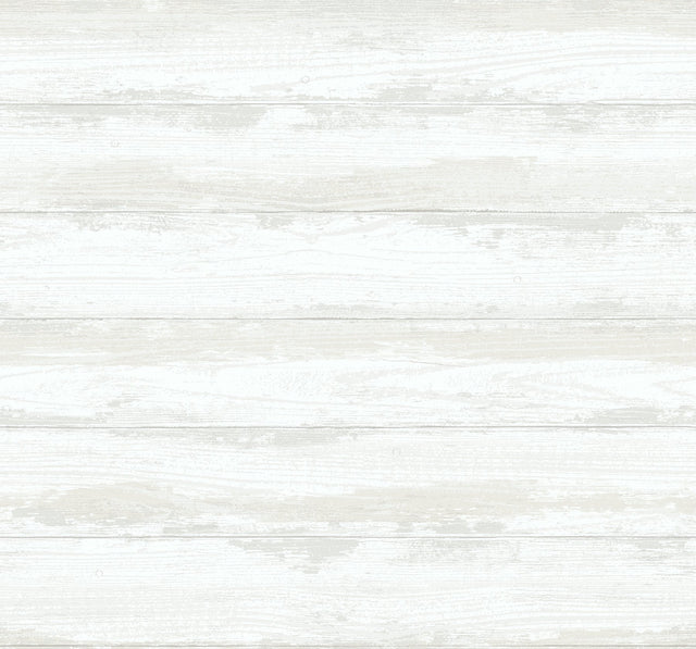 Truro Bone Weathered Shiplap Wallpaper with Coastal Wood Plank Motif - A-Street Prints 2927-81405