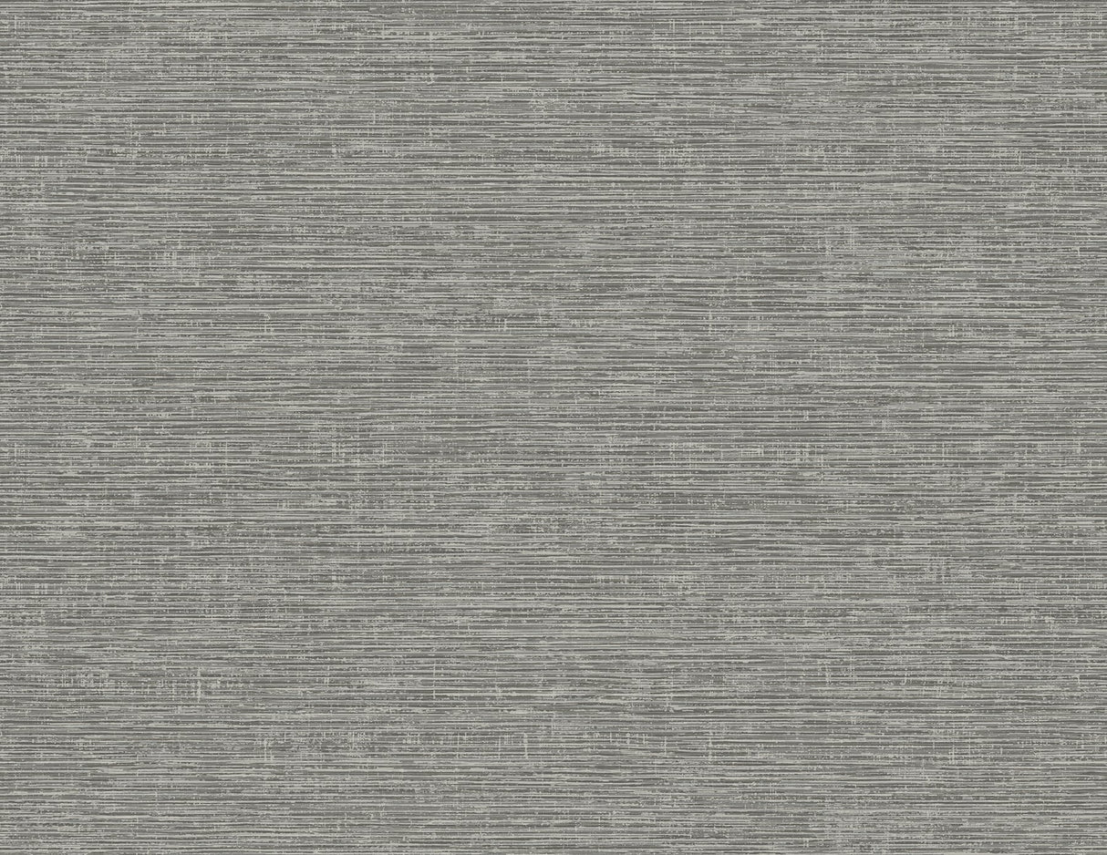 Tiverton Charcoal Faux Grasscloth Wallpaper with Coastal Graphics Pattern - A-Street Prints 2927-81710