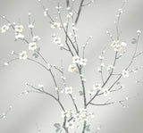 Monterey Silver Mist Floral Branch Wallpaper with Coastal Botanical Motif - A-Street Prints 2927-81808