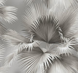 Summer Palm Platinum Tropical Wallpaper with Botanical Leaves Motif - A-Street Prints 2927-81908