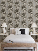Summer Palm Platinum Tropical Wallpaper with Botanical Leaves Motif - A-Street Prints 2927-81908