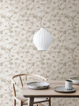 Matilda Grey Poppy Fields Wallpaper with Scandinavian Botanical Floral Pattern - A-Street Prints 2932-65109