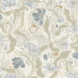 Bodri Light Blue Tulip Garden Wallpaper with Scandinavian Botanical Flowers - A-Street Prints 2932-65115