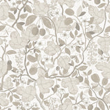 Ewald Beige Garden Vines Wallpaper with Botanical Floral Pattern, Eclectic Style - A-Street Prints 2932-65120