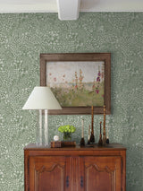 Siv Dark Green Botanical Wallpaper with Scandinavian Botanical Motif - A-Street Prints 2932-65125