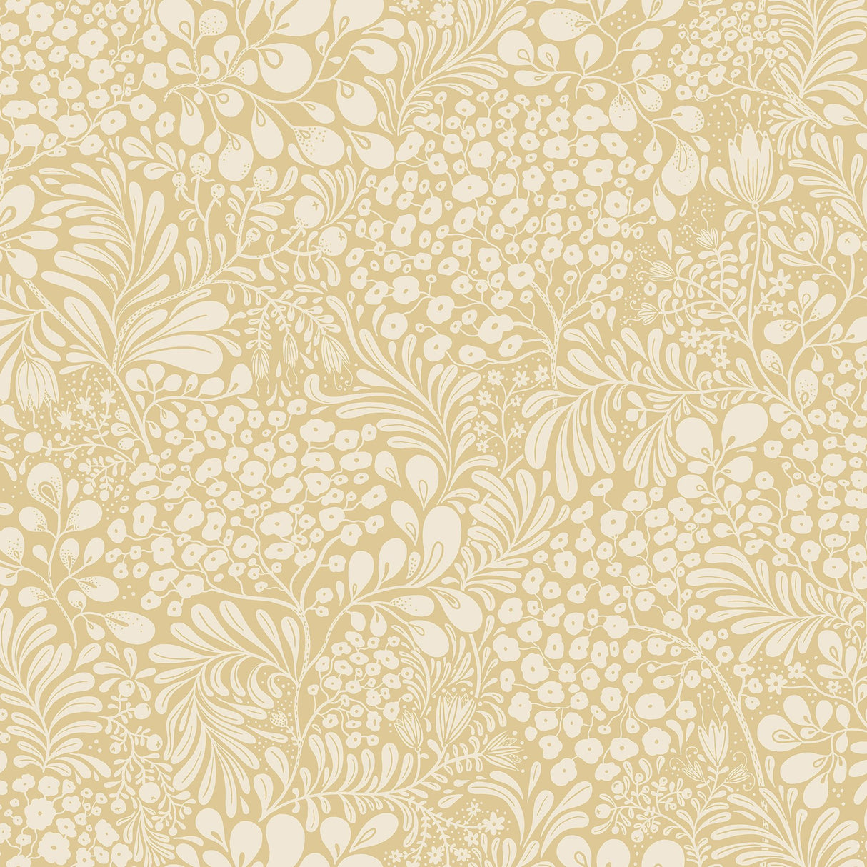 Siv Butter Botanical Wallpaper with Scandinavian Non Woven Floral Pattern - A-Street Prints 2932-65128