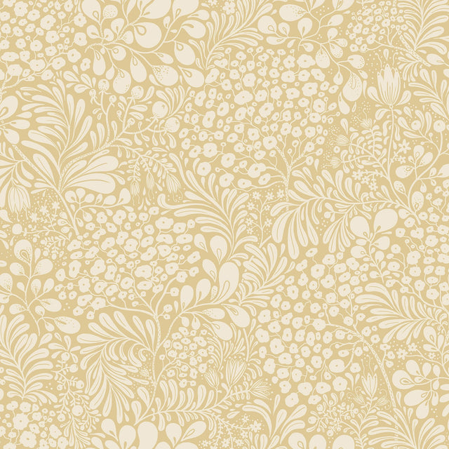 Siv Butter Botanical Wallpaper with Scandinavian Non Woven Floral Pattern - A-Street Prints 2932-65128