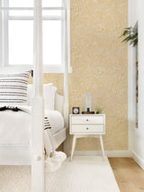Siv Butter Botanical Wallpaper with Scandinavian Non Woven Floral Pattern - A-Street Prints 2932-65128