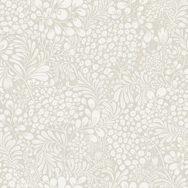 Siv Grey Botanical Wallpaper with Scandinavian Non Woven Design - A-Street Prints 2932-65131