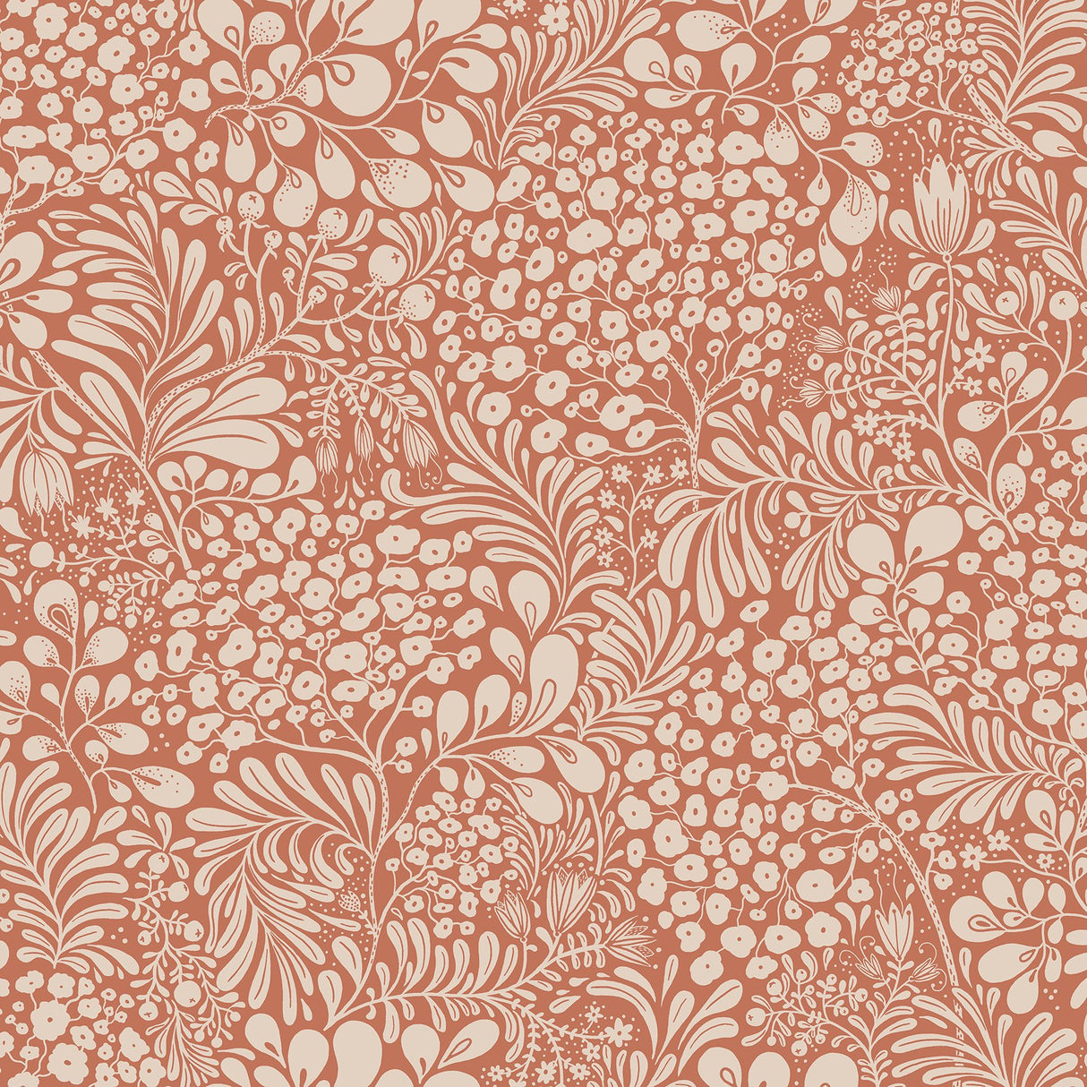 Siv Red Botanical Wallpaper with Scandinavian Non Woven Design - A-Street Prints 2932-65133