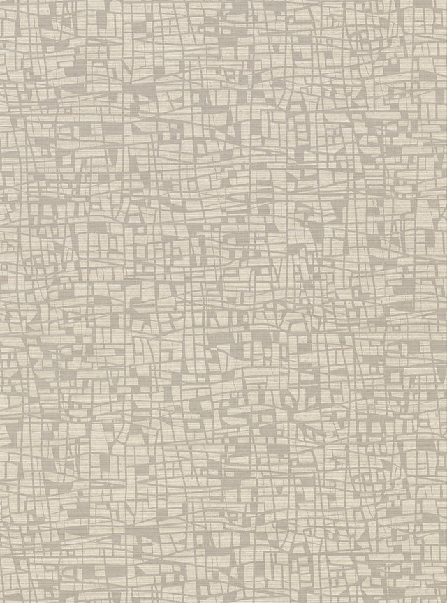 Tiffany Taupe Abstract Geometric Wallpaper with Feature Wall Graphics Pattern - Brewster 2945-1112