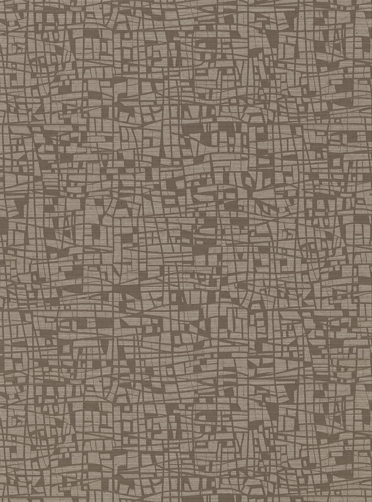 Tiffany Brown Abstract Geometric Wallpaper with Textured Fabric-Backed Vinyl - Brewster 2945-1113