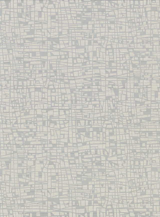 Tiffany Silver Abstract Geometric Wallpaper with Textured Feature Wall Pattern - Brewster 2945-1114