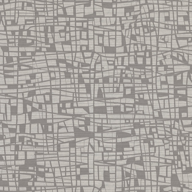 Tiffany Grey Abstract Geometric Wallpaper with Textured Metallic Feature Wall Style - Warner 2945-1115