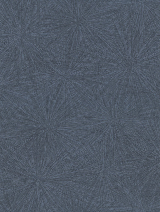 Majestic Denim Starburst Wallpaper with Modern Abstract Pattern - Warner 2945-1118