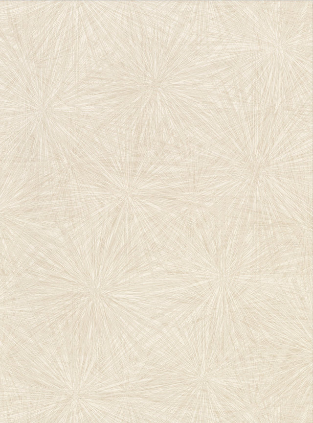 Majestic Champagne Starburst Wallpaper with Modern Abstract Pattern - Warner 2945-1121