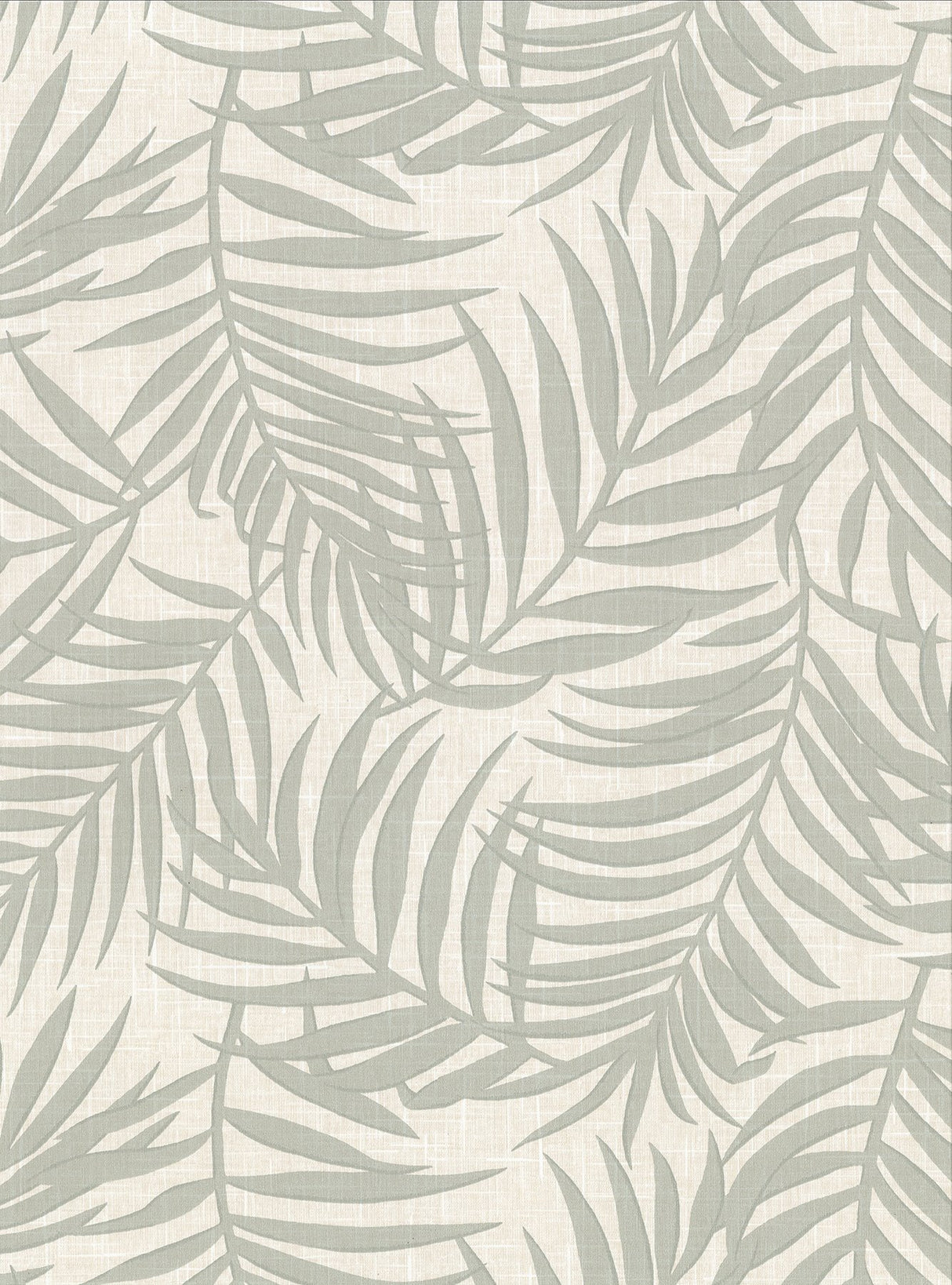 Lanai Beige Fronds Textured Wallpaper with Tropical Botanical Frond Pattern - Warner 2945-1134