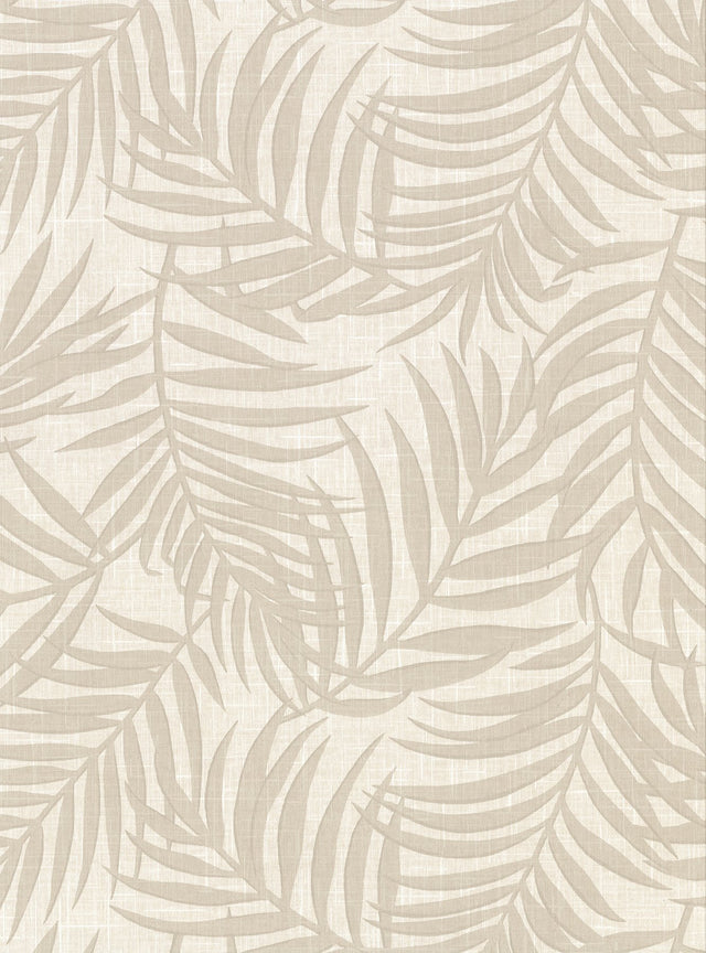 Lanai Mint Fronds Textured Wallpaper with Tropical Botanical Pattern - Warner 2945-1135