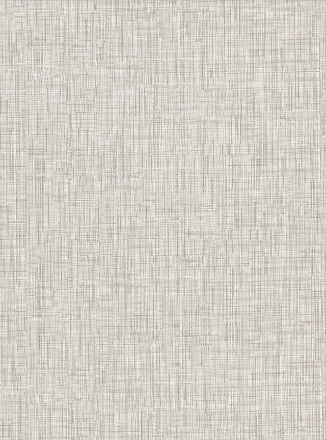 Tartan Taupe Distressed Texture Wallpaper with Traditional Abstract Woven Look - Warner 2945-2750
